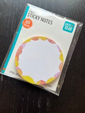4/$12 💥🆕 Pen+Gear Round Shaped Sticky Notes | 60 Sheets | 5190
